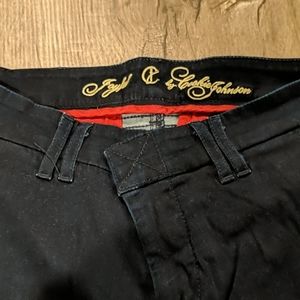 Cookie Johnson Joyful Navy slacks w/ red satin 30